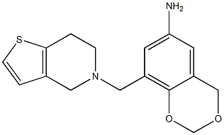 8-{4H,5H,6H,7H-thieno[3,2-c]pyridin-5-ylmethyl}-2,4-dihydro-1,3-benzodioxin-6-amine Struktur