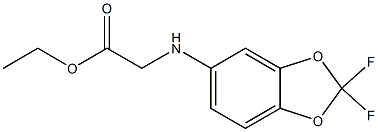 ethyl 2-[(2,2-difluoro-2H-1,3-benzodioxol-5-yl)amino]acetate Struktur