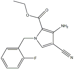 ethyl 3-amino-4-cyano-1-[(2-fluorophenyl)methyl]-1H-pyrrole-2-carboxylate Struktur