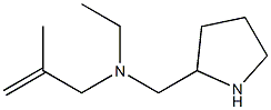 ethyl(2-methylprop-2-en-1-yl)(pyrrolidin-2-ylmethyl)amine Struktur