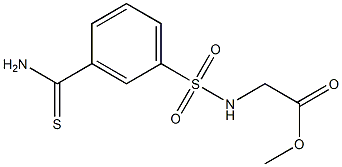 methyl ({[3-(aminocarbonothioyl)phenyl]sulfonyl}amino)acetate Struktur