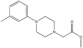 methyl 2-[4-(3-methylphenyl)piperazin-1-yl]acetate Struktur