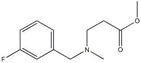 methyl 3-{[(3-fluorophenyl)methyl](methyl)amino}propanoate Struktur