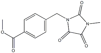 methyl 4-[(3-methyl-2,4,5-trioxoimidazolidin-1-yl)methyl]benzoate Struktur