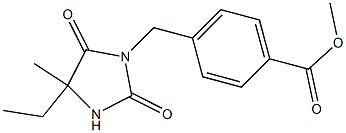 methyl 4-[(4-ethyl-4-methyl-2,5-dioxoimidazolidin-1-yl)methyl]benzoate Struktur