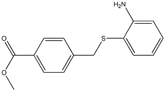 methyl 4-{[(2-aminophenyl)sulfanyl]methyl}benzoate Struktur