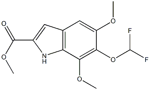 methyl 6-(difluoromethoxy)-5,7-dimethoxy-1H-indole-2-carboxylate Struktur