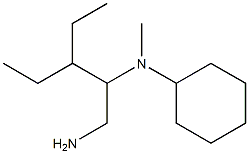 N-(1-amino-3-ethylpentan-2-yl)-N-methylcyclohexanamine Struktur