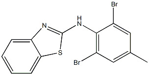 N-(2,6-dibromo-4-methylphenyl)-1,3-benzothiazol-2-amine Struktur