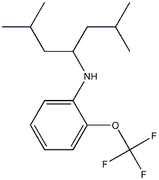 N-(2,6-dimethylheptan-4-yl)-2-(trifluoromethoxy)aniline Struktur