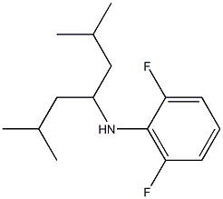 N-(2,6-dimethylheptan-4-yl)-2,6-difluoroaniline Struktur