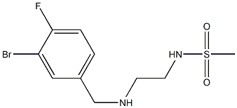 N-(2-{[(3-bromo-4-fluorophenyl)methyl]amino}ethyl)methanesulfonamide Struktur