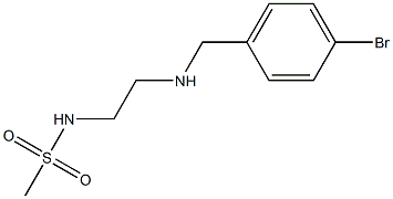 N-(2-{[(4-bromophenyl)methyl]amino}ethyl)methanesulfonamide Struktur