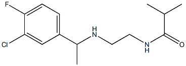 N-(2-{[1-(3-chloro-4-fluorophenyl)ethyl]amino}ethyl)-2-methylpropanamide Struktur