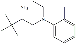 N-(2-amino-3,3-dimethylbutyl)-N-ethyl-2-methylaniline Struktur