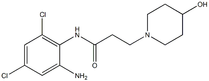 N-(2-amino-4,6-dichlorophenyl)-3-(4-hydroxypiperidin-1-yl)propanamide Struktur