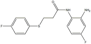 N-(2-amino-4-fluorophenyl)-3-[(4-fluorophenyl)sulfanyl]propanamide Struktur