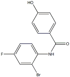 N-(2-bromo-4-fluorophenyl)-4-hydroxybenzamide Struktur