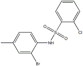 N-(2-bromo-4-methylphenyl)-2-chlorobenzene-1-sulfonamide Struktur