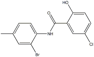 N-(2-bromo-4-methylphenyl)-5-chloro-2-hydroxybenzamide Struktur