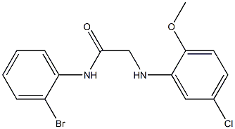 N-(2-bromophenyl)-2-[(5-chloro-2-methoxyphenyl)amino]acetamide Struktur