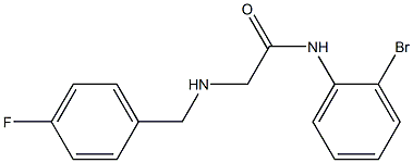 N-(2-bromophenyl)-2-{[(4-fluorophenyl)methyl]amino}acetamide Struktur