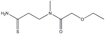 N-(2-carbamothioylethyl)-2-ethoxy-N-methylacetamide Struktur