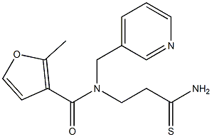 N-(2-carbamothioylethyl)-2-methyl-N-(pyridin-3-ylmethyl)furan-3-carboxamide Struktur