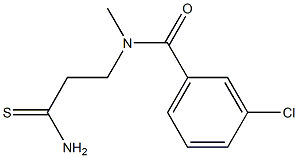 N-(2-carbamothioylethyl)-3-chloro-N-methylbenzamide Struktur