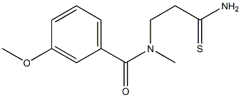 N-(2-carbamothioylethyl)-3-methoxy-N-methylbenzamide Struktur