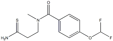 N-(2-carbamothioylethyl)-4-(difluoromethoxy)-N-methylbenzamide Struktur