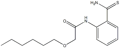 N-(2-carbamothioylphenyl)-2-(hexyloxy)acetamide Struktur