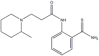 N-(2-carbamothioylphenyl)-3-(2-methylpiperidin-1-yl)propanamide Struktur