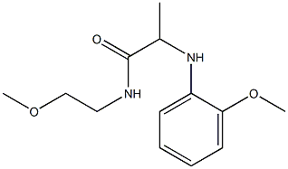 N-(2-methoxyethyl)-2-[(2-methoxyphenyl)amino]propanamide Struktur