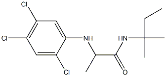 N-(2-methylbutan-2-yl)-2-[(2,4,5-trichlorophenyl)amino]propanamide Struktur