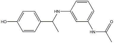 N-(3-{[1-(4-hydroxyphenyl)ethyl]amino}phenyl)acetamide Struktur