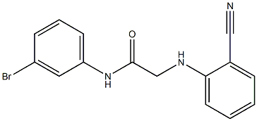 N-(3-bromophenyl)-2-[(2-cyanophenyl)amino]acetamide Struktur