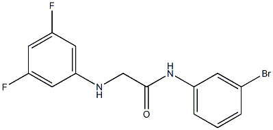 N-(3-bromophenyl)-2-[(3,5-difluorophenyl)amino]acetamide Struktur