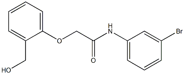 N-(3-bromophenyl)-2-[2-(hydroxymethyl)phenoxy]acetamide Struktur