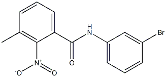 N-(3-bromophenyl)-3-methyl-2-nitrobenzamide Struktur