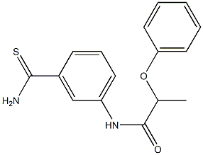 N-(3-carbamothioylphenyl)-2-phenoxypropanamide Struktur