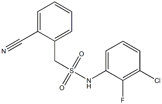 N-(3-chloro-2-fluorophenyl)-1-(2-cyanophenyl)methanesulfonamide Struktur