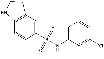 N-(3-chloro-2-methylphenyl)-2,3-dihydro-1H-indole-5-sulfonamide Struktur