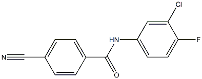 N-(3-chloro-4-fluorophenyl)-4-cyanobenzamide Struktur