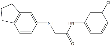 N-(3-chlorophenyl)-2-(2,3-dihydro-1H-inden-5-ylamino)acetamide Struktur