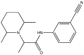 N-(3-cyanophenyl)-2-(2,6-dimethylpiperidin-1-yl)propanamide Struktur