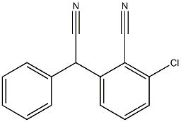 (2-Cyano-3-chlorophenyl)(phenyl)acetonitrile Struktur