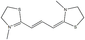 4,5-Dihydro-3-methyl-2-[3-(3-methylthiazolidin-2-ylidene)-1-propenyl]thiazol-3-ium Struktur