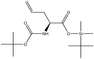 (2S)-2-(tert-Butoxycarbonylamino)-4-pentenoic acid tert-butyldimethylsilyl ester Struktur