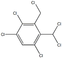 1,2,5-Trichloro-3-(chloromethyl)-4-(dichloromethyl)benzene Struktur